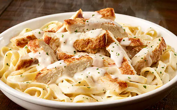 Chicken Alfredo with grilled chicken