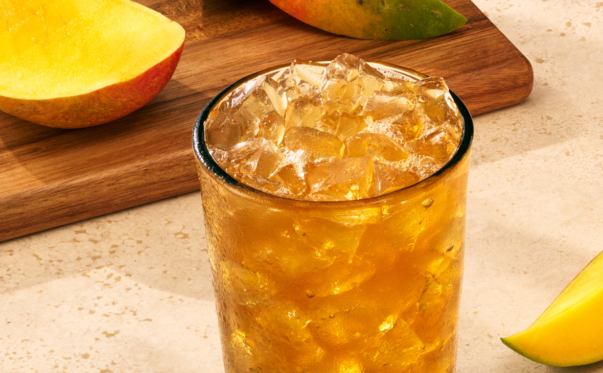 Mango-Passion Fruit Iced Tea Drink