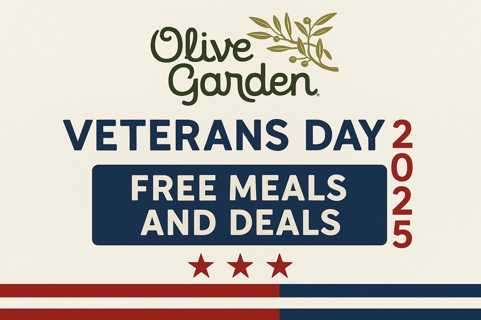 Olive Garden Veterans Day Free Meals, Special Menu & Military Discounts